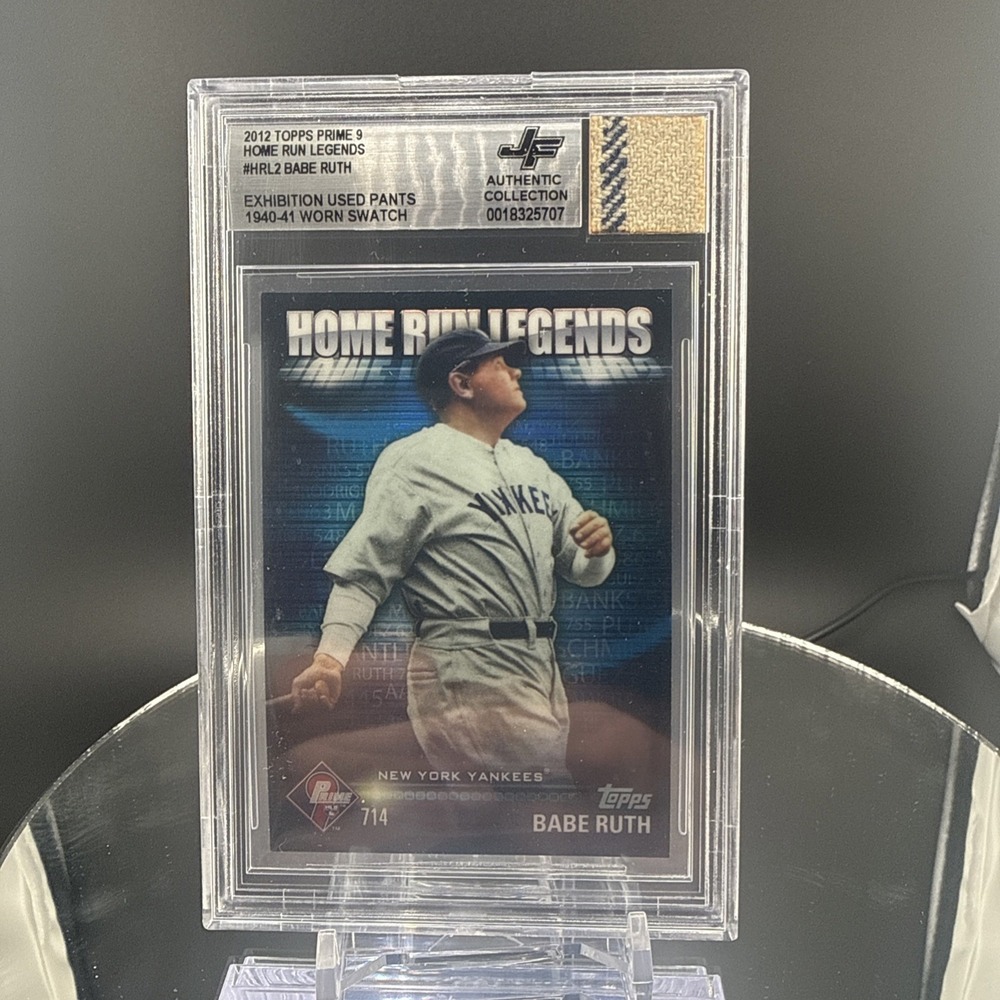 Topps Prime Babe Ruth HRL-2 Exhibition 1940-41 Used Pants Swatch Beckett